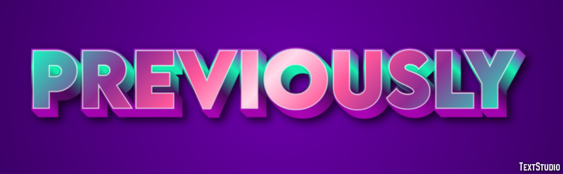 Previously Text Effect