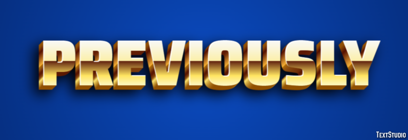 Previously Text Effect