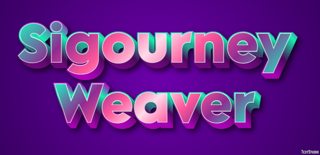 Sigourney Weaver Text Effect