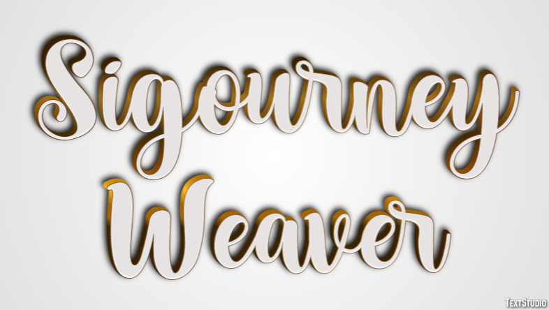 Sigourney Weaver Efeito de texto