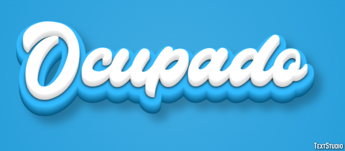 Ocupado Text Effect