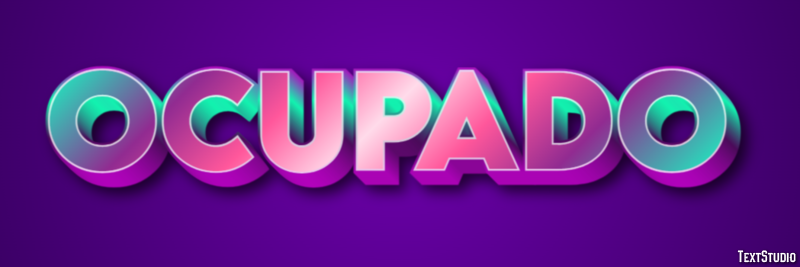 Ocupado Text Effect