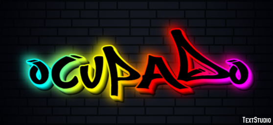 Ocupado Text Effect
