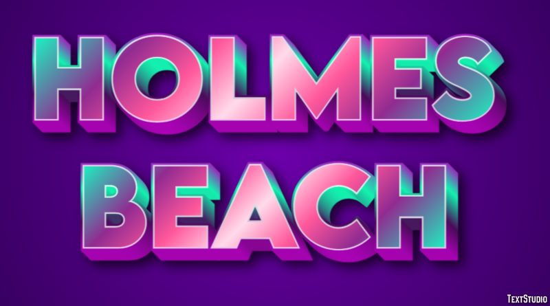 Holmes Beach テキスト効果