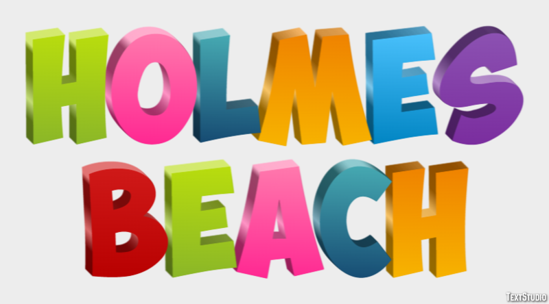Holmes Beach テキスト効果