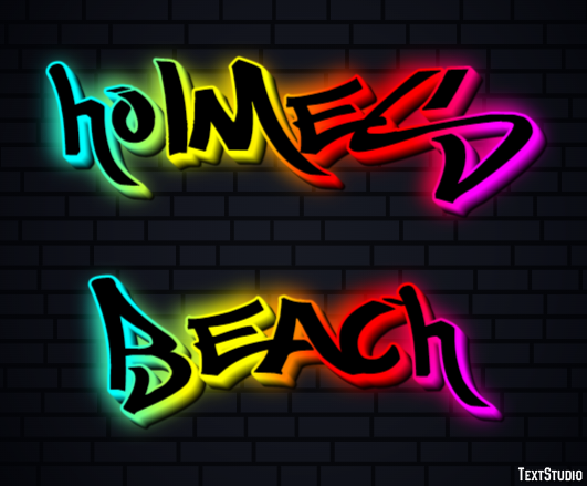 Holmes Beach Effetto testo
