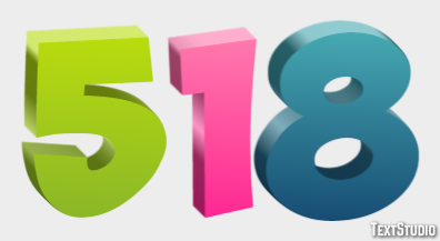 518 Efecto de texto