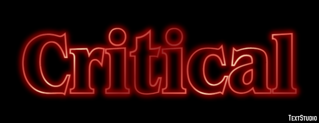 Critical Texteffekt
