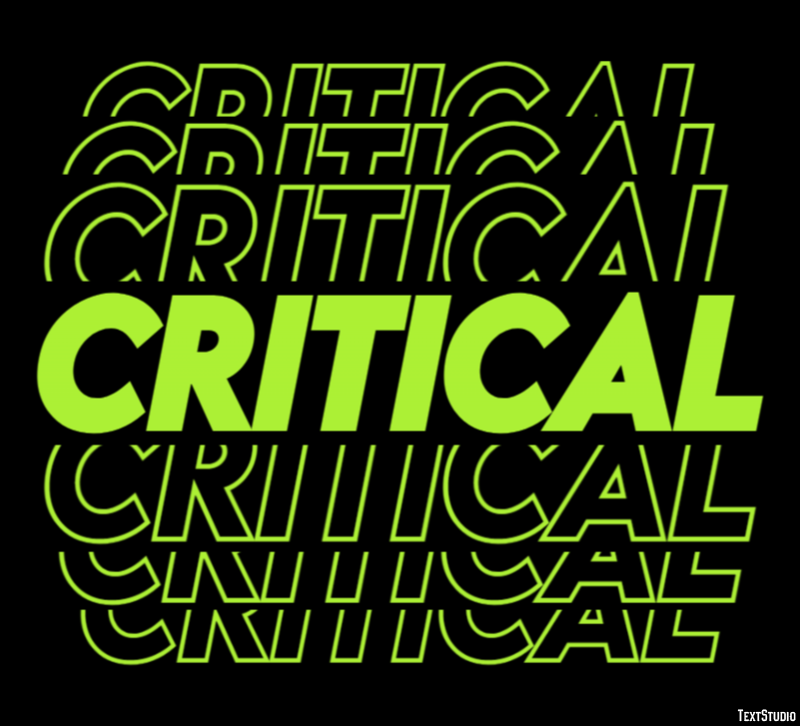 Critical Text Effect