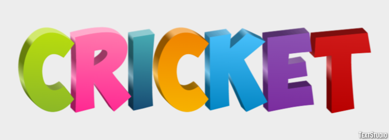 Cricket Texteffekt