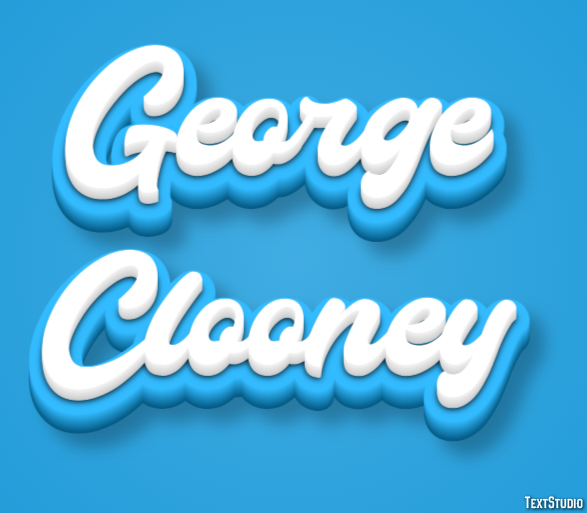 George Clooney Texteffekt