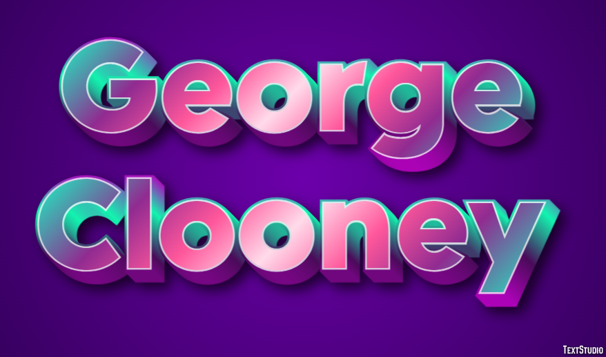 George Clooney Efeito de texto