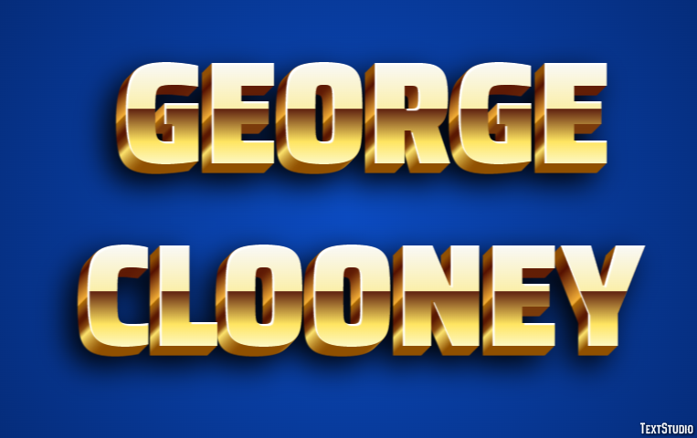 George Clooney Texteffekt