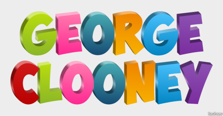 George Clooney Efeito de texto