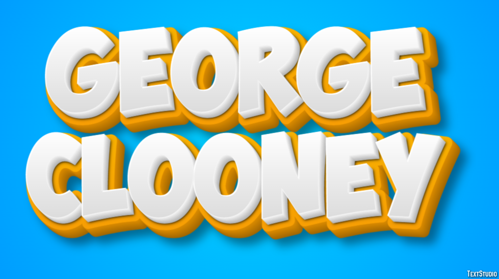George Clooney Effetto testo