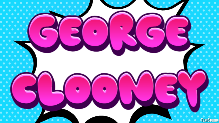 George Clooney Efeito de texto