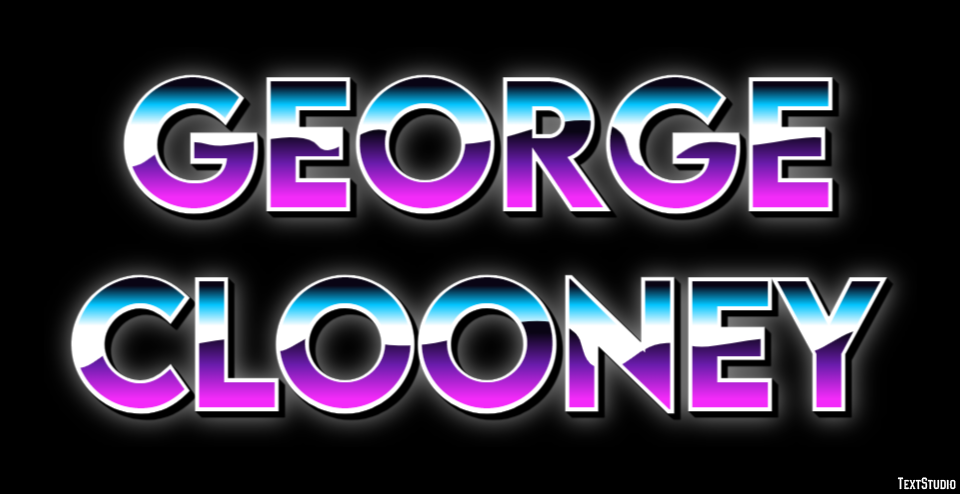 George Clooney Efeito de texto
