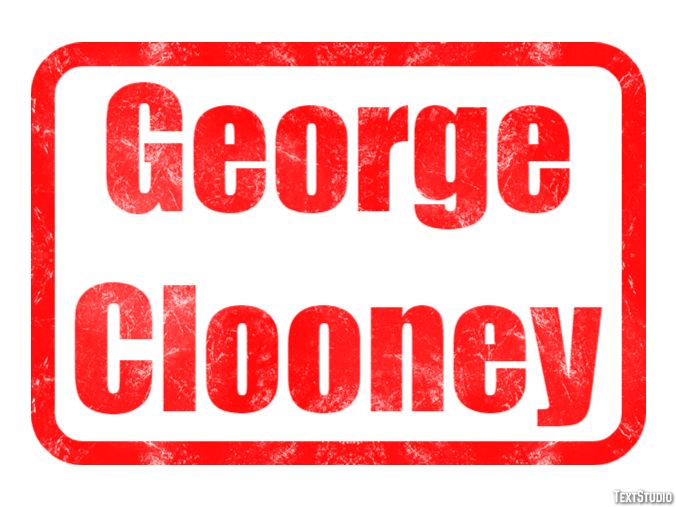 George Clooney Efeito do texto