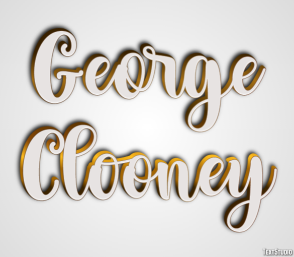 George Clooney Effetto testo