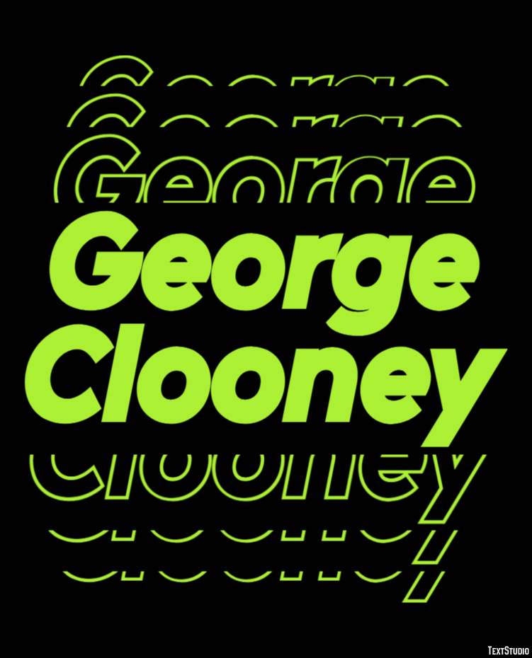 George Clooney Efeito de texto
