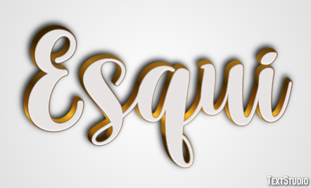 Esqui Efeito de texto