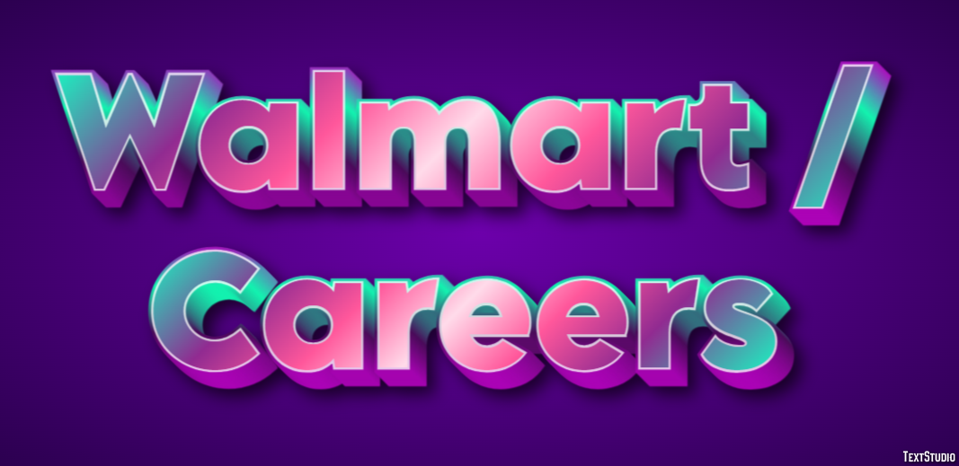 Walmart / Careers Efeito de texto