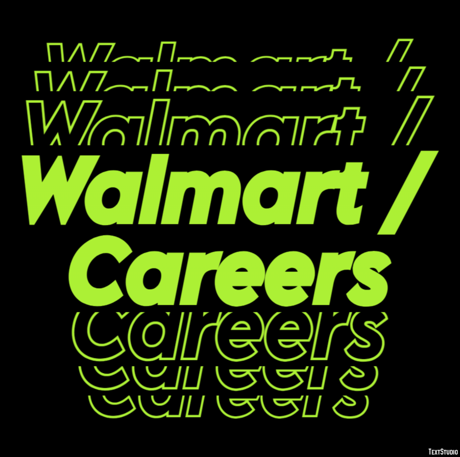 Walmart / Careers Efeito de texto