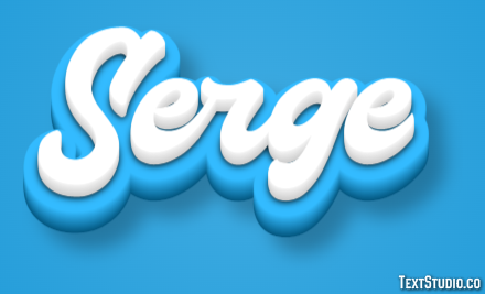 Serge Text Effect