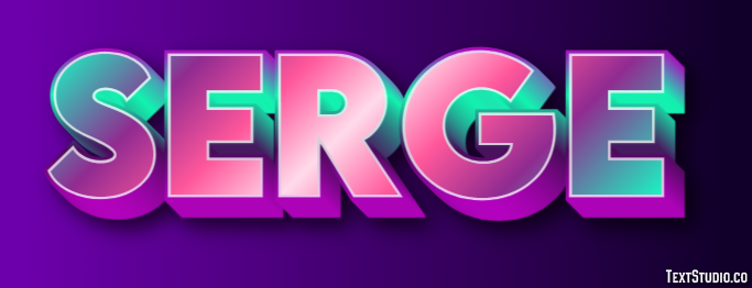 Serge Text Effect
