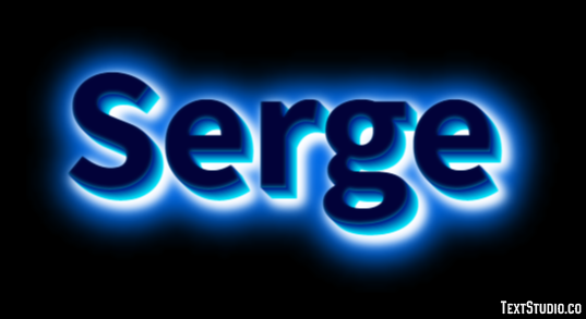 Serge Text Effect