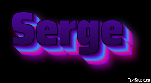 Serge Text Effect