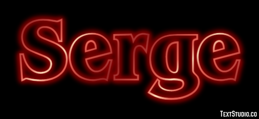 Serge Text Effect