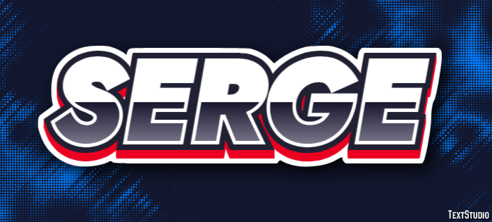 Serge Text Effect
