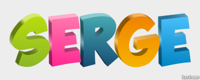 Serge Text Effect