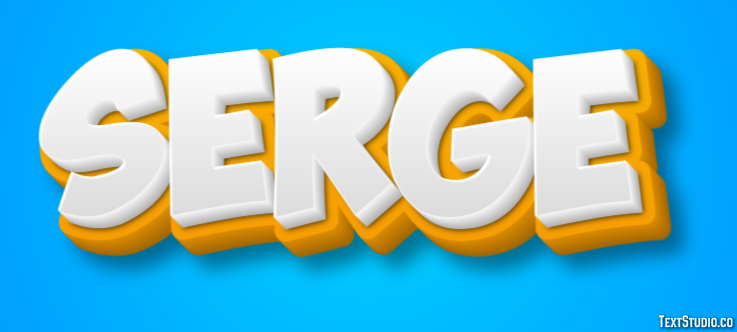 Serge Text Effect