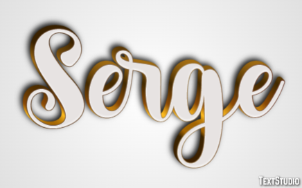 Serge Text Effect