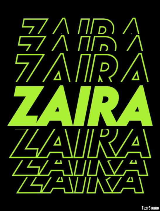 Zaira Effetto testo