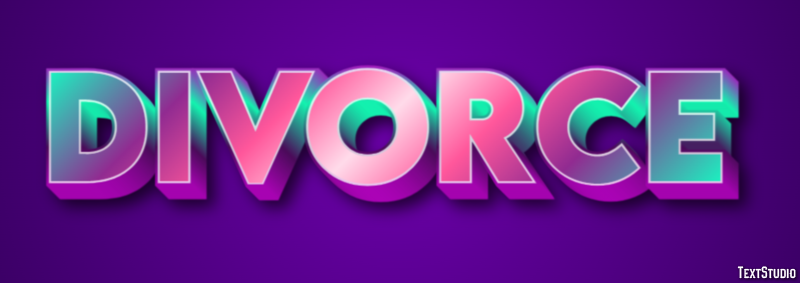 Divorce Text Effect