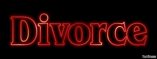 Divorce Text Effect