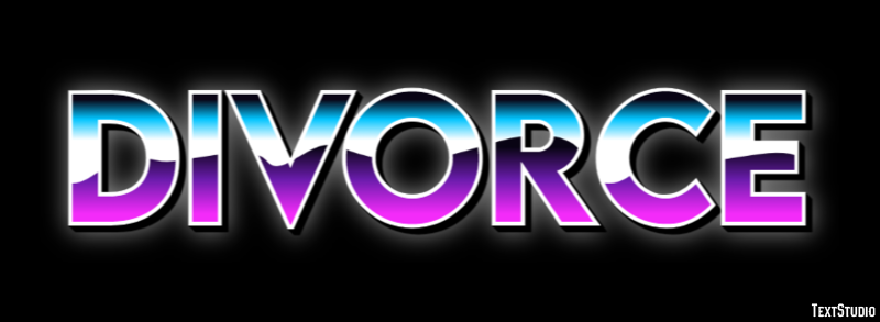 Divorce Text Effect