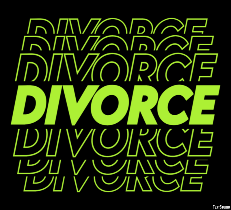 Divorce Text Effect