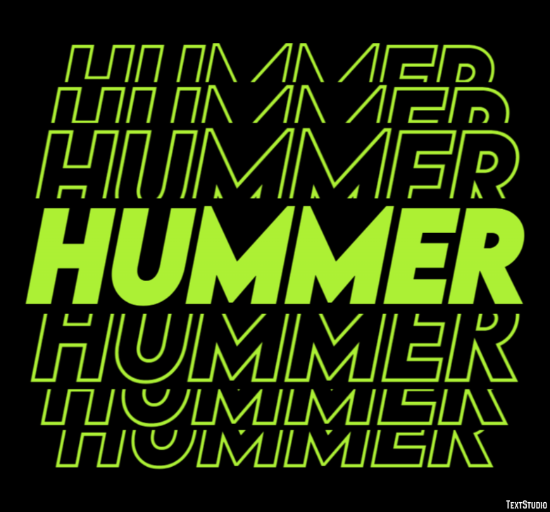 Hummer Effet de texte