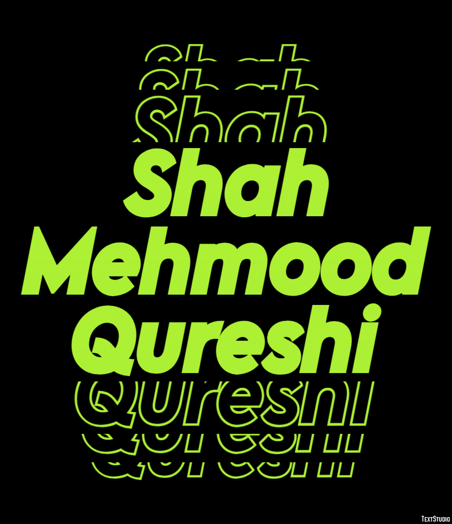 Shah Mehmood Qureshi Efecto de Texto