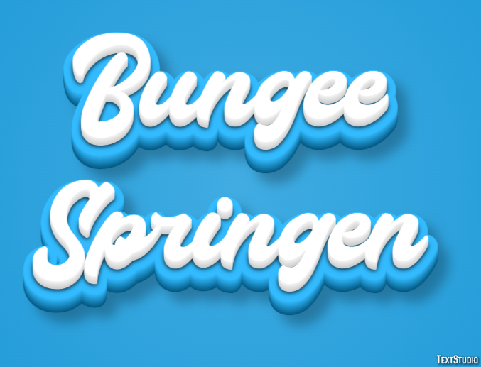 Bungee Springen Tekst Effect