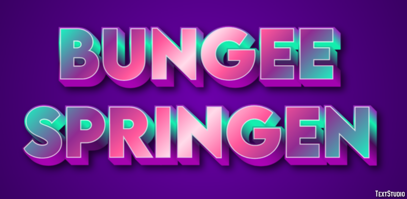 Bungee Springen Effet de texte