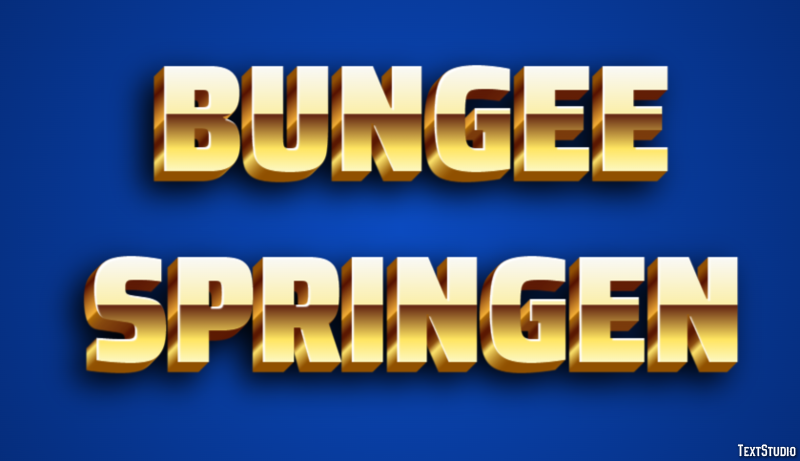 Bungee Springen Tekst Effect
