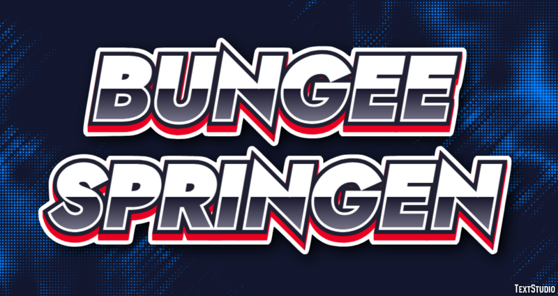 Bungee Springen Effet de texte
