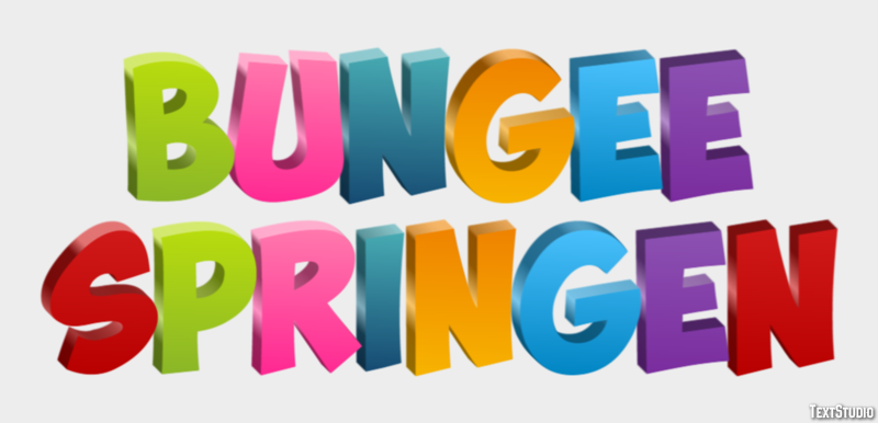 Bungee Springen Tekst Effect