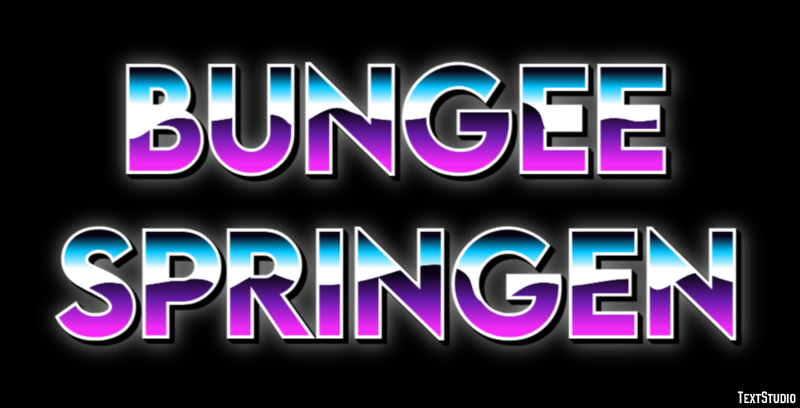 Bungee Springen Tekst Effect