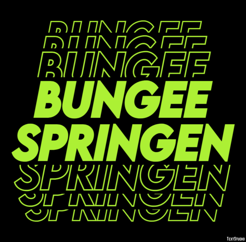 Bungee Springen Effet de texte